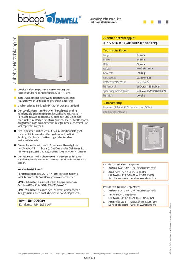 Netzfreischalter Hilfsmat RP-NA16-AP – Bild 2